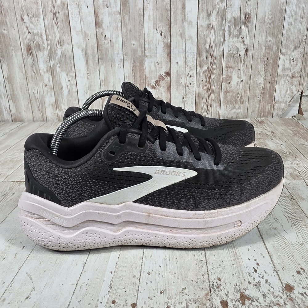 Brooks Ghost Max 2 Womens Running Shoes Black Grey Pink 1204171B043 Size 9.5